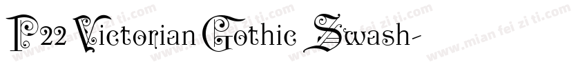 P22 Victorian Gothic Swash字体转换